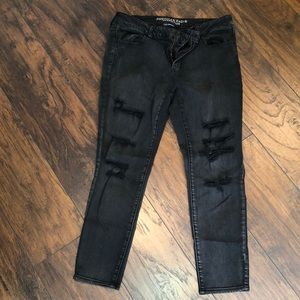 black american eagle jeggings